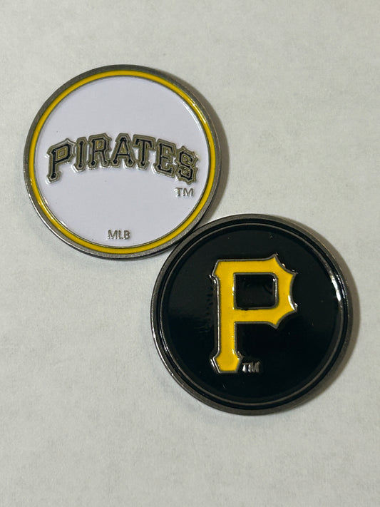 Pittsburgh Pirates 1" Diameter Magnetic Golf Ball Marker