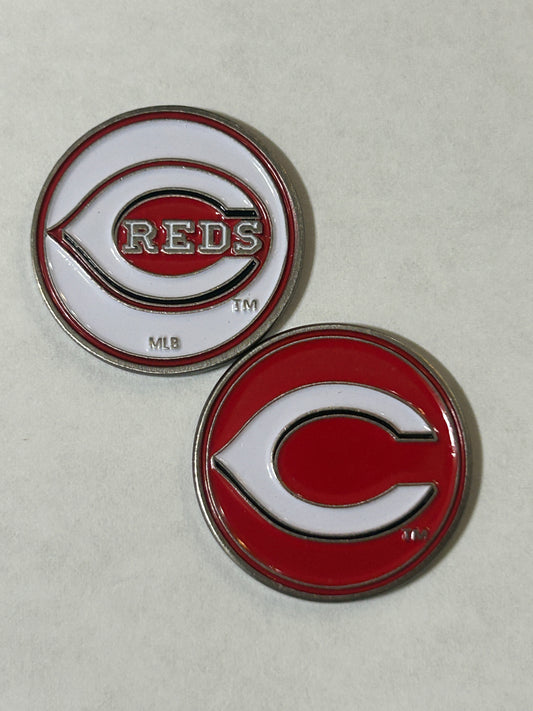 Cincinnati Reds 1" Diameter Magnetic Golf Ball Marker