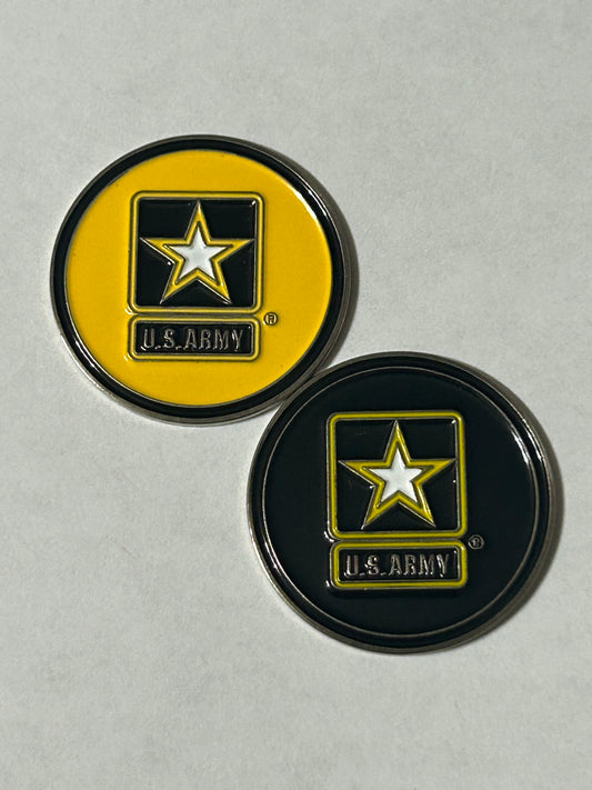 US Army 1" Diameter Magnetic Golf Ball Marker