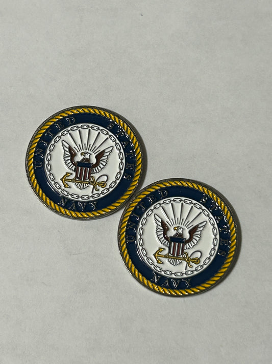 US Navy 1" Diameter Magnetic Golf Ball Marker