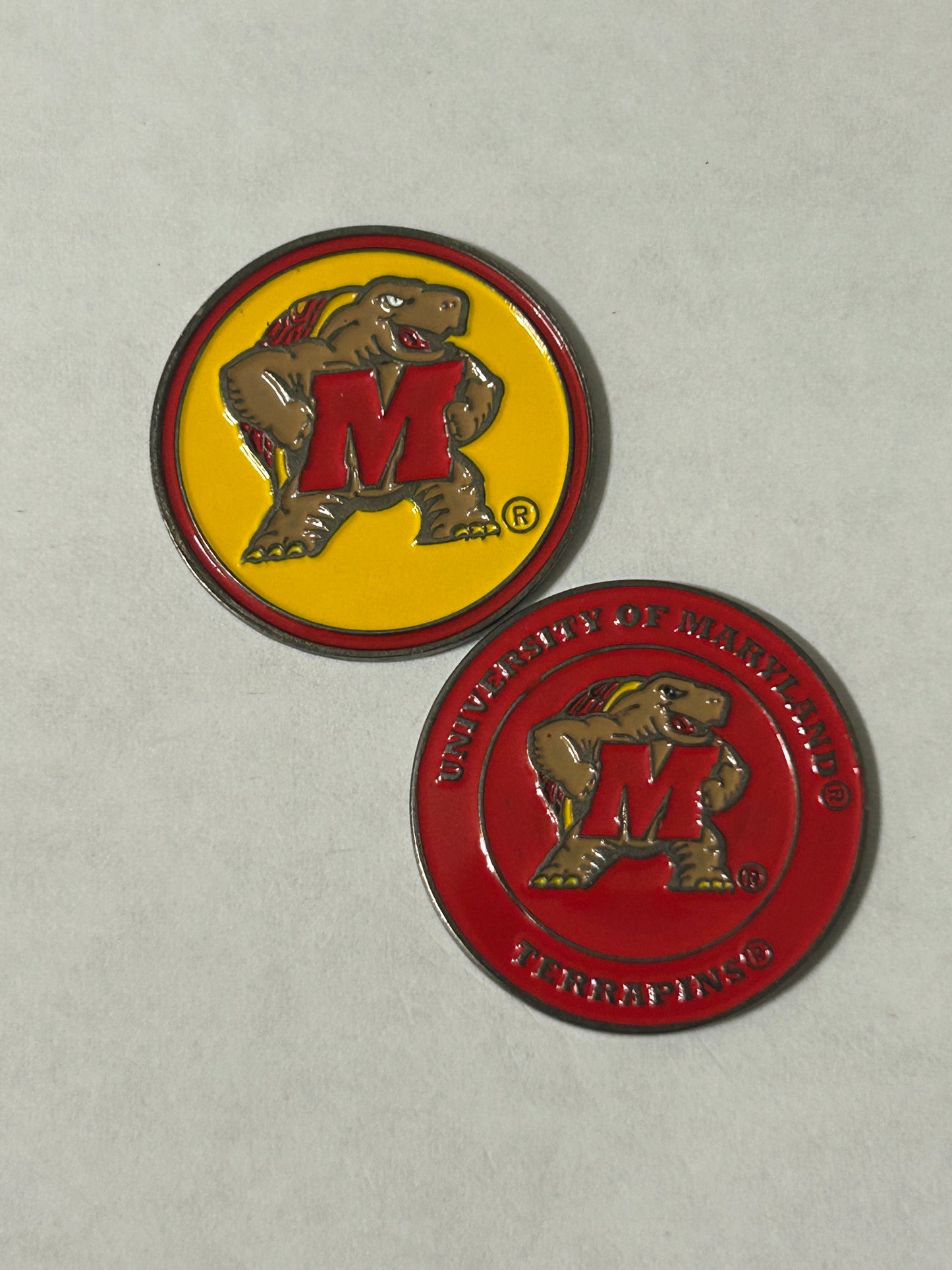 Maryland Terrapins 1" Diameter Double Sided Magnetic Golf Ball Marker NCAA