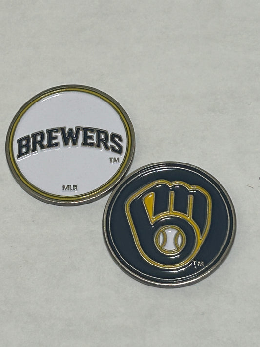Milwaukee Brewers 1" Diameter Magnetic Golf Ball Marker