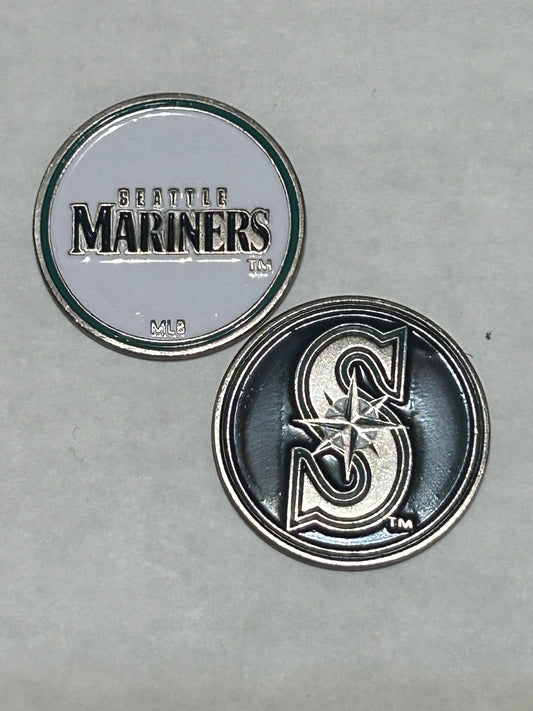 Seattle Mariners 1" Diameter Magnetic Golf Ball Marker