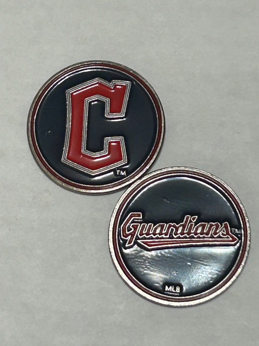 Cleveland Guardians 1" Diameter Magnetic Golf Ball Marker