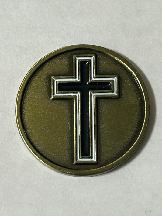 Cross 1" Diameter (Non-Magnetic) Golf Ball Marker