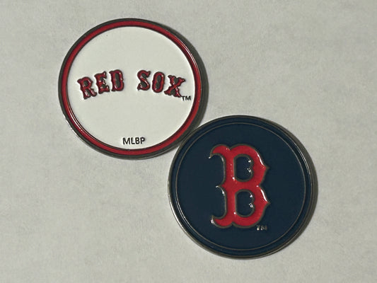 Boston Red Sox 1" Diameter Double Sided Magnetic Golf Ball Marker MLB