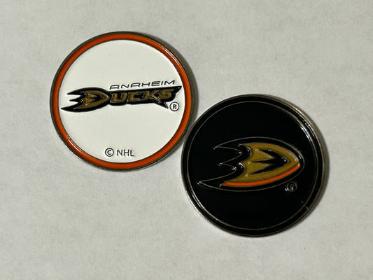Anaheim Ducks Double Sided 1" in Diameter Magnetic Golf Ball Marker