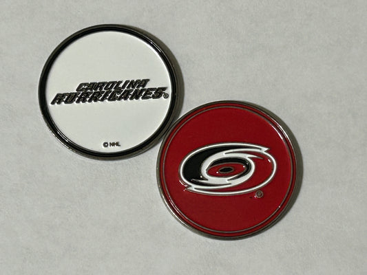 Carolina Hurricanes Double Sided 1" Diameter Magnetic Golf Ball Marker