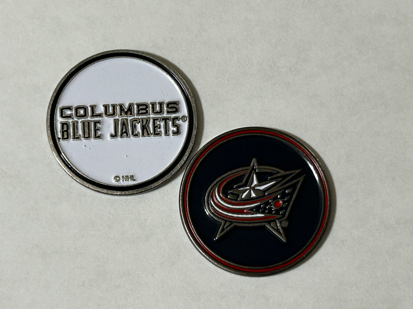 Columbus Blue Jackets Double Sided 1" Diameter Magnetic Golf Ball Marker