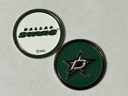 Dallas Stars Double Sided 1" Diameter Magnetic Golf Ball Marker