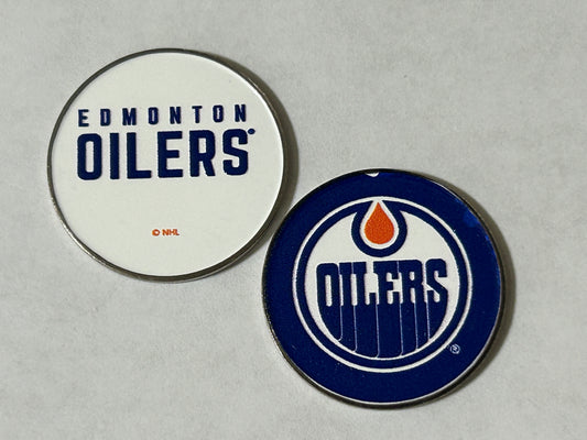 Edmonton Oilers Double Sided 1" Diameter Magnetic Golf Ball Marker