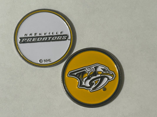 Nashville Predators Double Sided 1" Diameter Magnetic Golf Ball Marker