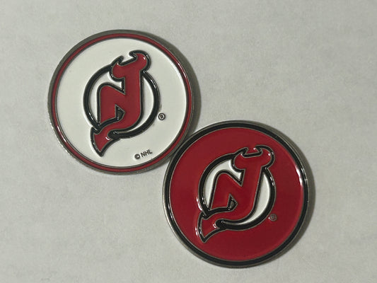 New Jersey Devils Double Sided 1" Diameter Magnetic Golf Ball Marker