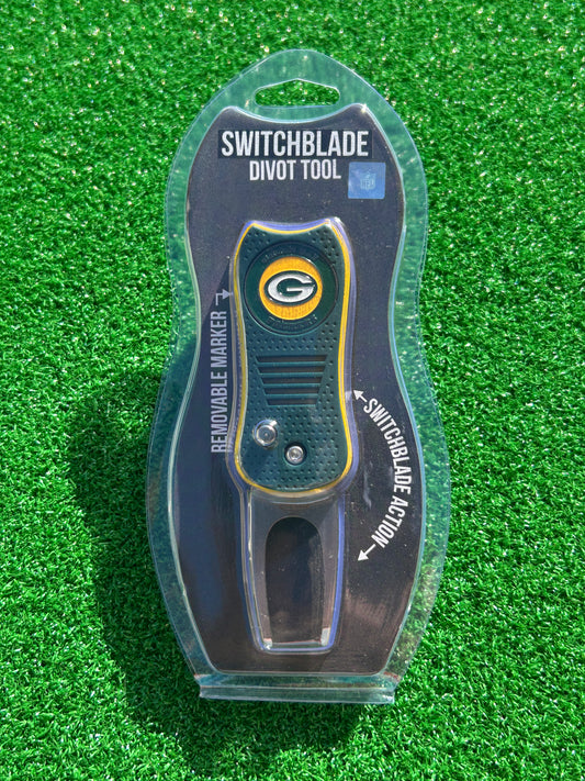 Green Bay Packers Team Golf USA Switchblade Divot Tool w/ Double Sided Magnetic Ball Marker