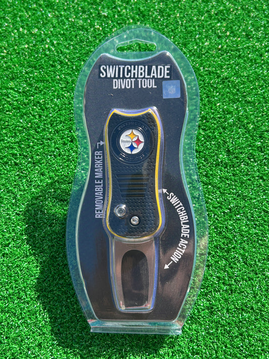 Pittsburgh Steelers Team Golf USA Switchblade Divot Tool w/ Double Sided Magnetic Ball Marker