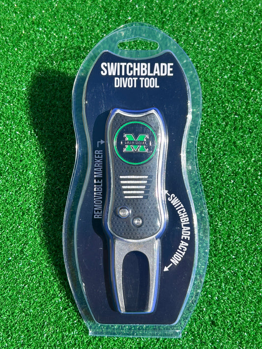 Marshall Thundering Herd Team Golf USA Switchblade Divot Tool w/ Double Sided Magnetic Ball Marker