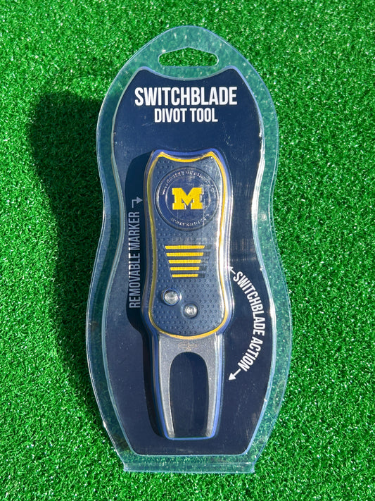 Michigan Wolverines Team Golf USA Switchblade Divot Tool w/ Double Sided Magnetic Ball Marker
