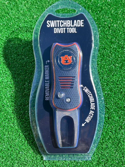 Auburn Tigers Team Golf USA Switchblade Divot Tool w/ Double Sided Magnetic Ball Marker