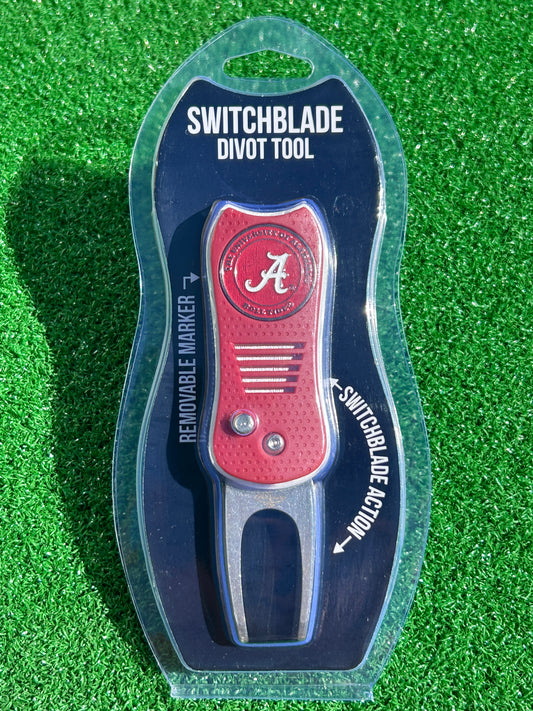 Alabama Crimson Tide Team Golf USA Switchblade Divot Tool w/ Double Sided Magnetic Ball Marker