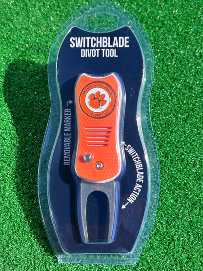 Clemson Tigers Team Golf USA Switchblade Divot Tool w/ Double Sided Magnetic Ball Marker