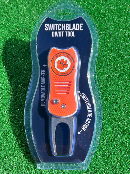 Clemson Tigers Team Golf USA Switchblade Divot Tool w/ Double Sided Magnetic Ball Marker