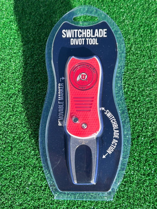 Utah Utes Team Golf USA Switchblade Divot Tool w/ Double Sided Magnetic Ball Marker