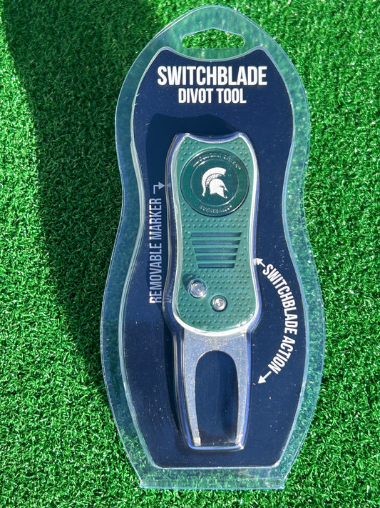 Michigan State Spartans Team Golf USA Switchblade Divot Tool w/ Double Sided Magnetic Ball Marker