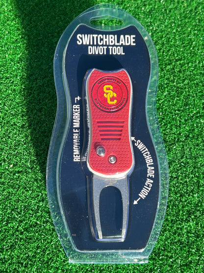USC Trojans Team Golf USA Switchblade Divot Tool w/ Double Sided Magnetic Ball Marker