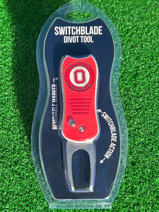 Ohio State Buckeyes Team Golf USA Switchblade Divot Tool w/ Double Sided Magnetic Ball Marker