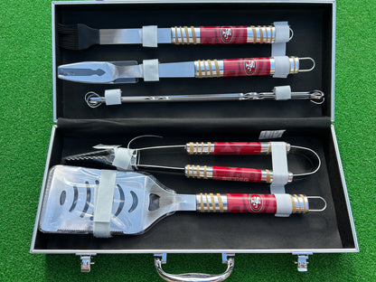Siskiyou Gifts San Francisco 49ers 8 piece Tailgater BBQ Set with Metal Case