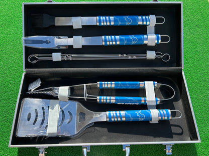 Siskiyou Gifts Detroit Lions 8 piece Tailgater BBQ Set with Metal Case
