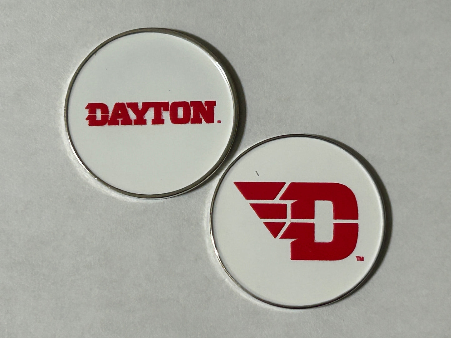 Dayton Flyers 1" Diameter Double Sided Magnetic Golf Ball marker NCAA