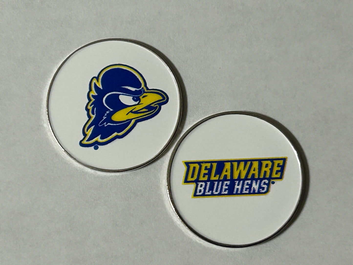 Delaware Fightin Hens 1" Diameter Double Sided Magnetic Golf Ball Marker NCAA
