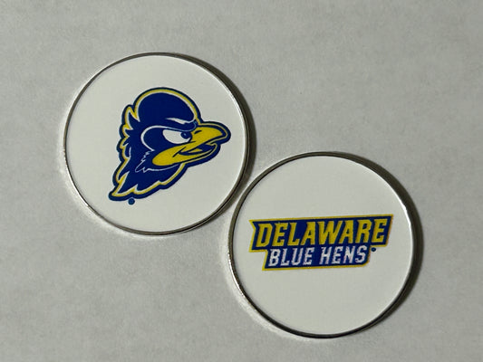 Delaware Fightin Hens 1" Diameter Double Sided Magnetic Golf Ball Marker NCAA