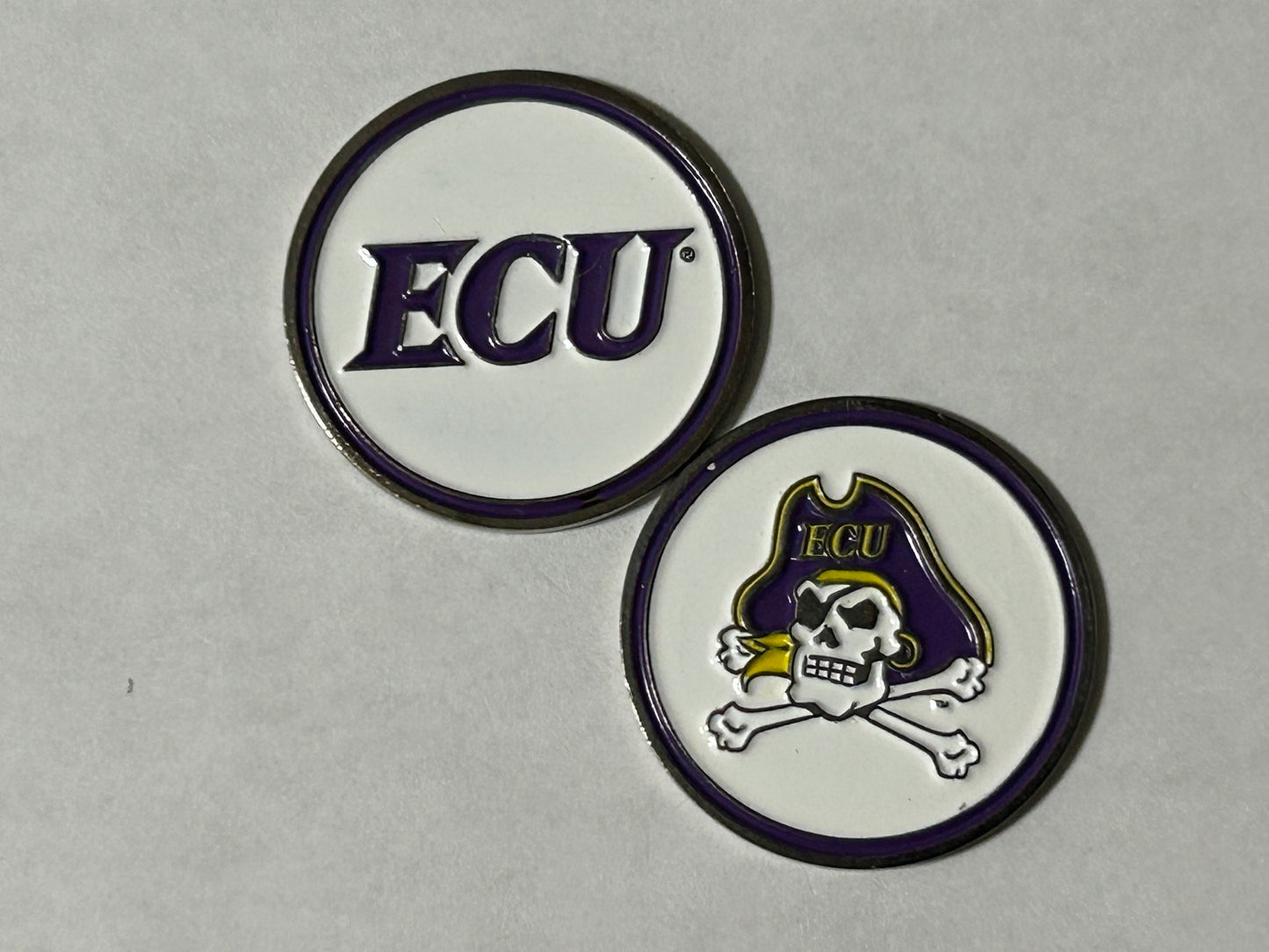 East Carolina Pirates 1" Diameter Double Sided Magnetic Golf Ball Marker NCAA