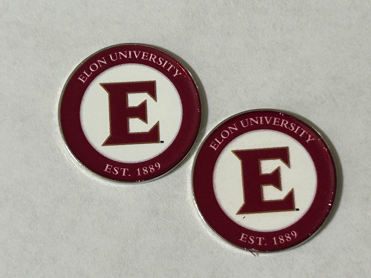 Elon University Phoenix 1" Diameter Double Sided Magnetic Golf Ball Marker NCAA