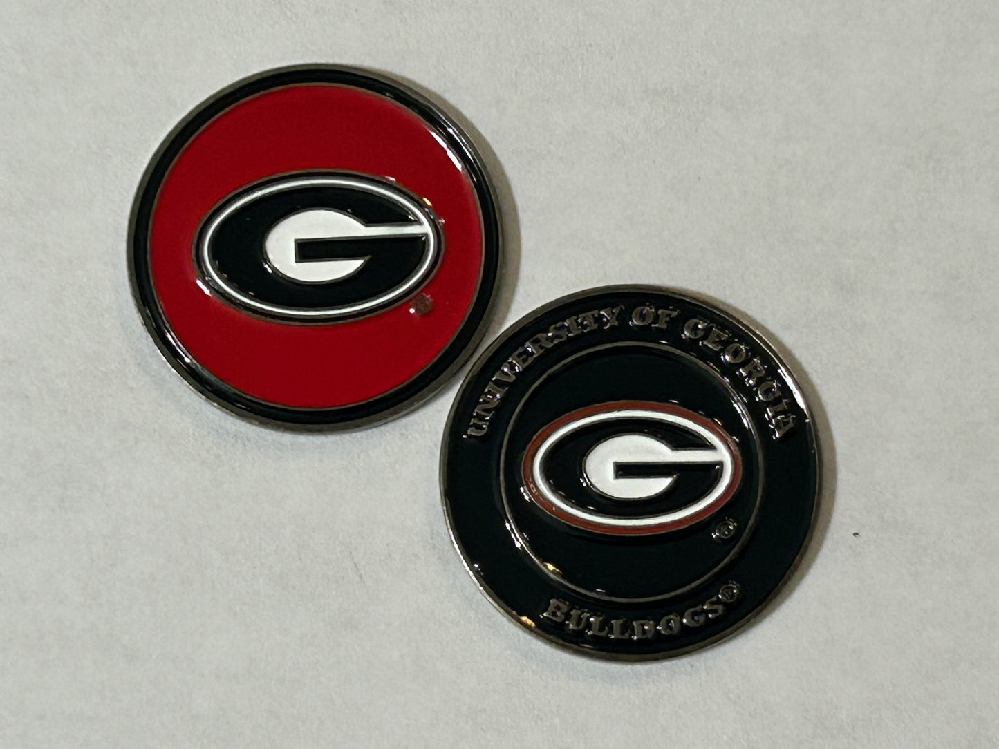 Georgia Bulldogs 1" Diameter Double Sided magnetic Golf Ball Marker NCAA