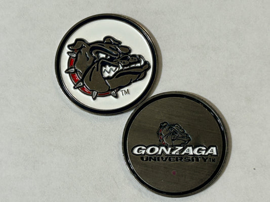 Gonzaga Bulldogs 1" Diameter Double Sided Magnetic Golf Ball Marker NCAA