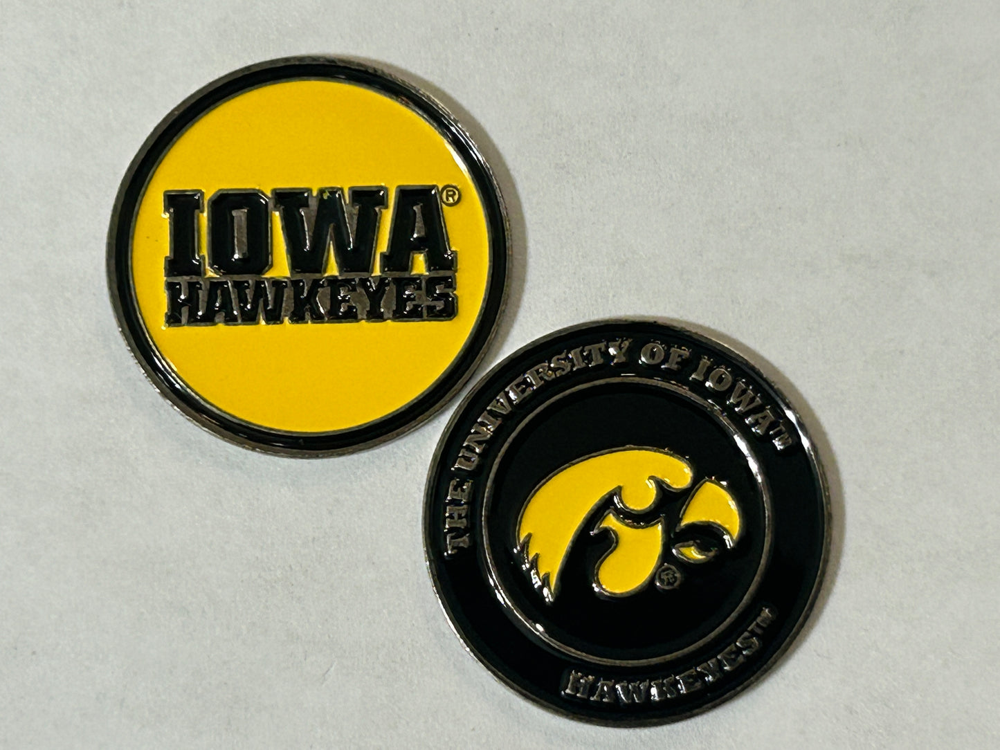 Iowa Hawkeyes 1" Diameter Double Sided Magnetic Golf Ball Marker NCAA
