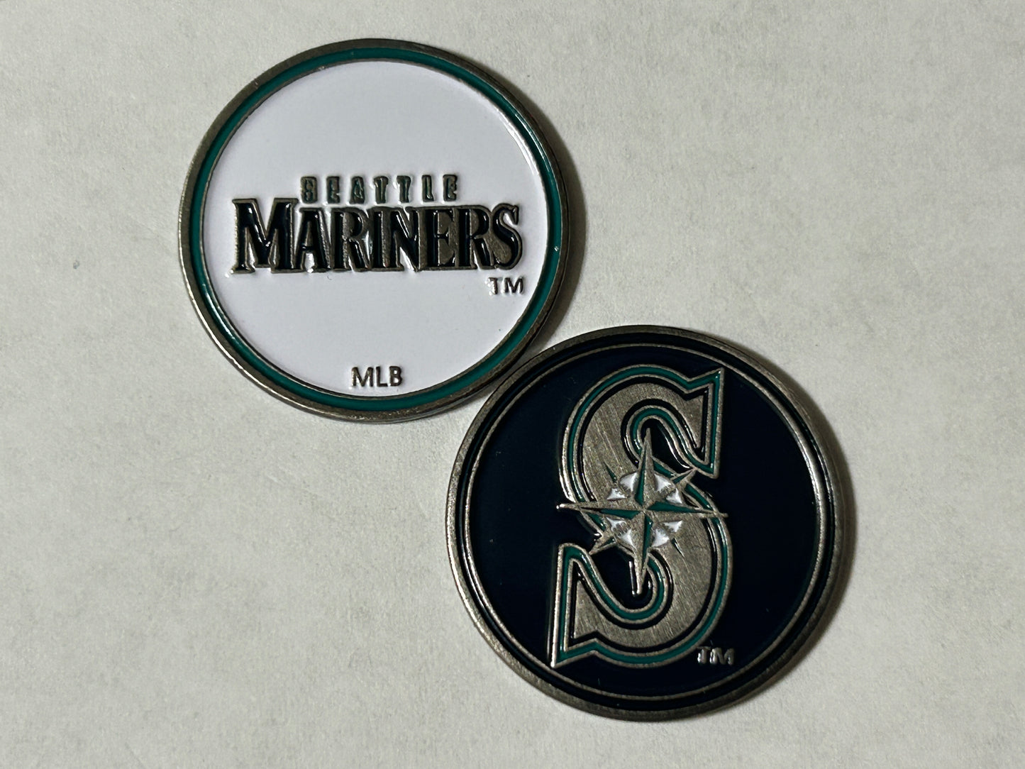 Seattle Mariners 1" Diameter Double Sided Magnetic Golf Ball Marker MLB