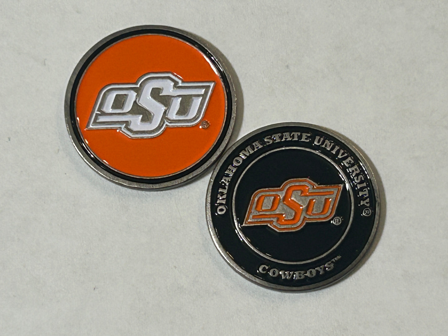 Oklahoma State Cowboys 1" Diameter Double Sided Golf Ball Marker NCAA