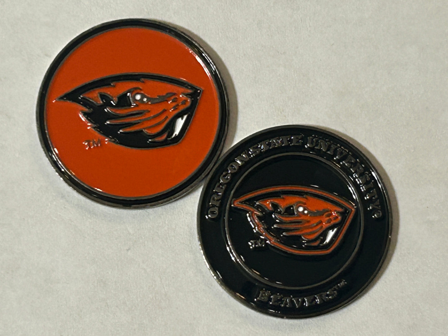 Oregon State Beavers 1" Diameter Double Sided Golf Ball Marker NCAA