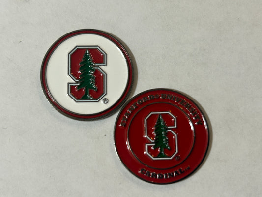 Stanford Cardinal 1" Diameter Double Sided Golf Ball Marker NCAA