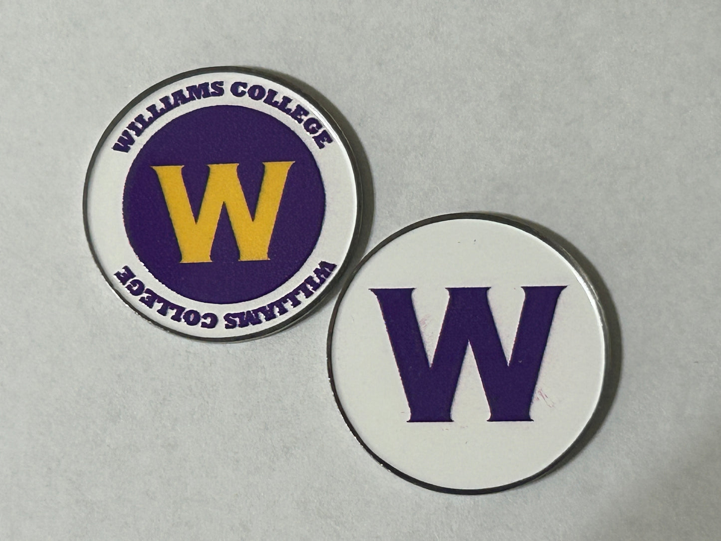 Williams Ephs 1" Diameter Double Sided Magnetic Golf Ball Marker NCAA