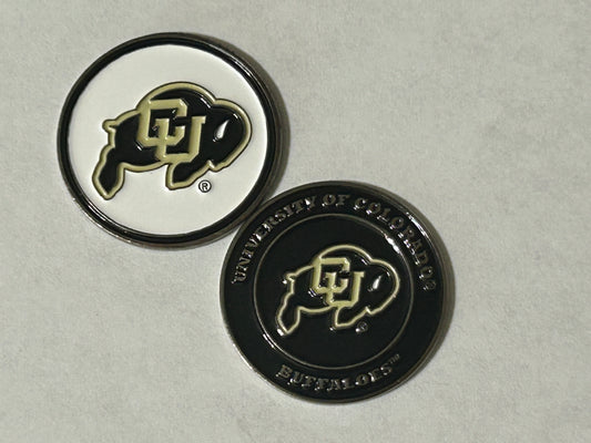 Colorado Buffaloes 1" Diameter Double Sided Magnetic Golf Ball Marker NCAA