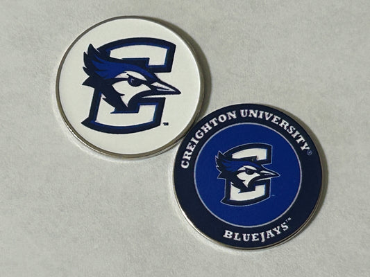 Creighton Bluejays 1" Diameter Double Sided Magnetic Golf Ball Marker NCAA