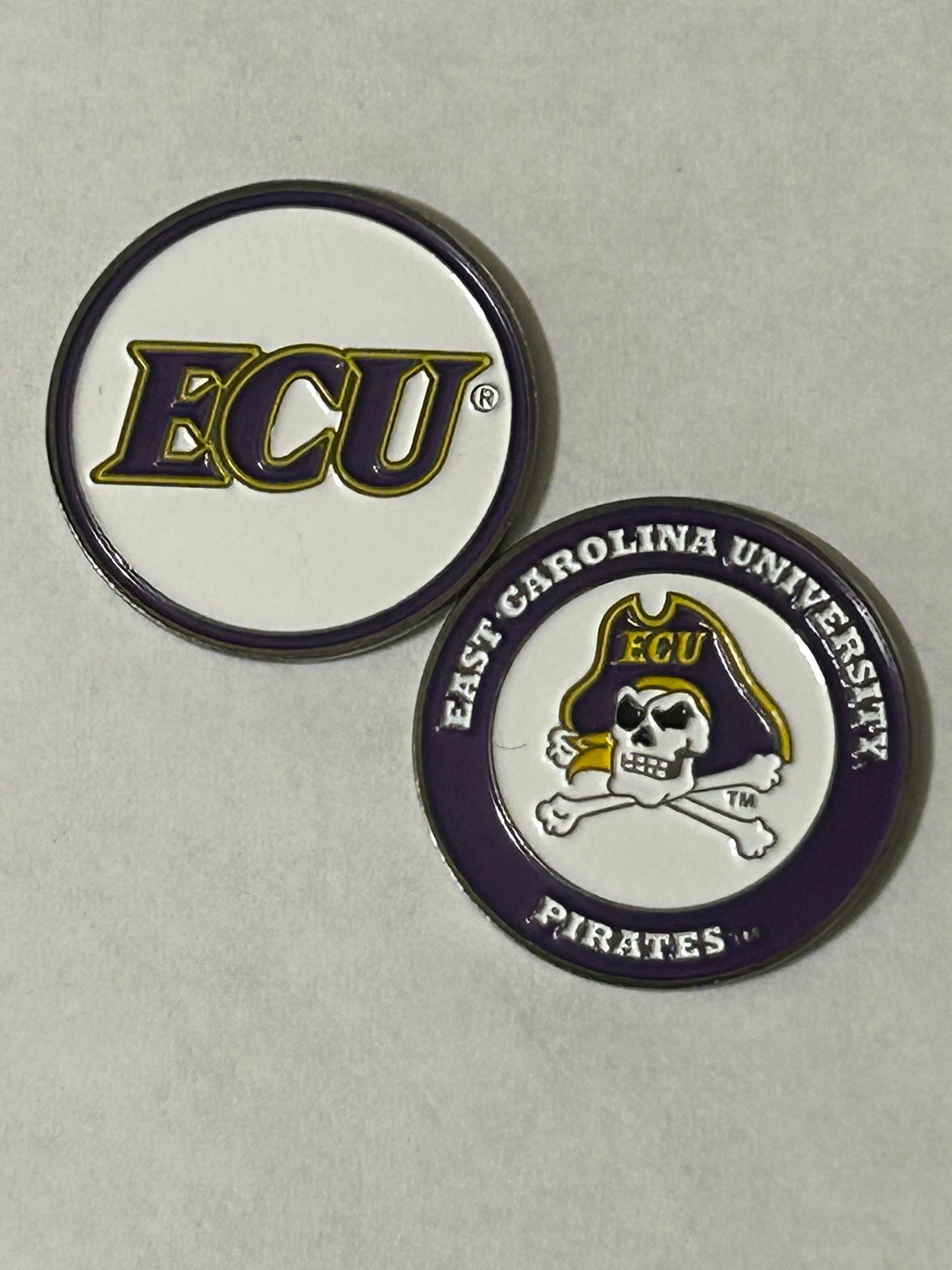 East Carolina Pirates 1" Diameter Double Sided Magnetic Golf Ball Marker NCAA