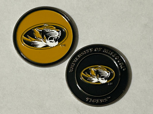 Missouri Tigers 1" Diameter Double Sided Magnetic Golf Ball Marker NCAA