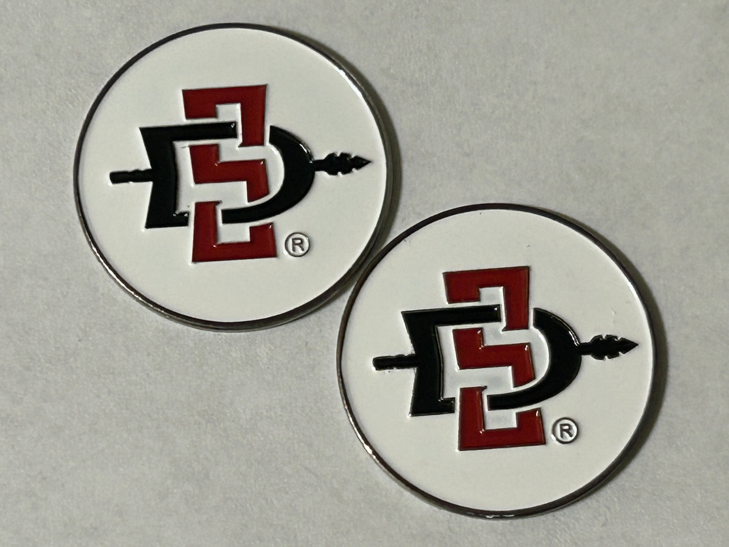San Diego State Aztecs 1" Diameter Double Sided Golf Ball Marker NCAA