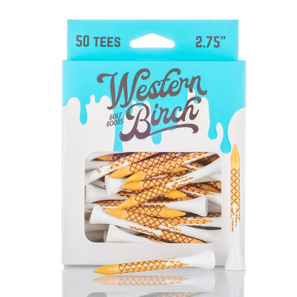 Western Birch Golf Company Waffle Cone Zone 2.75" Bamboo Golf Tees 50ea.